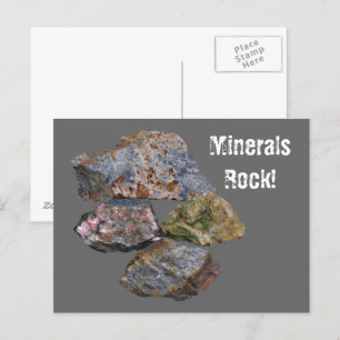 Minerals Rock Collectors Funny Postcard