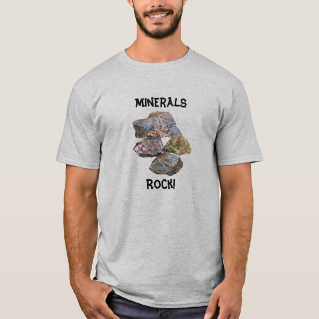 Minerals Rock Collectors Funny T-Shirt (Front)