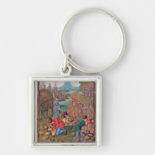 Miners at work, from 'Des Proprietez des Choses' Keychain