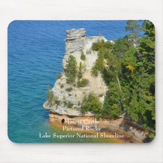Miners Castle at Pictured Rocks Mouse Pad (Front)
