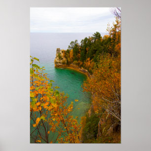Miner's Castle in Fall, Michigan Poster