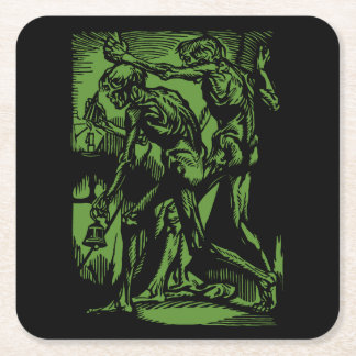 Miners Horrors, Bad Air are Dead Men Square Paper Coaster