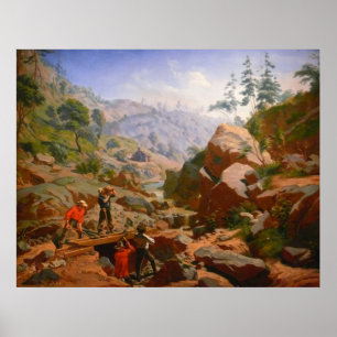 Miners in the Sierras - 1851/1852 Poster