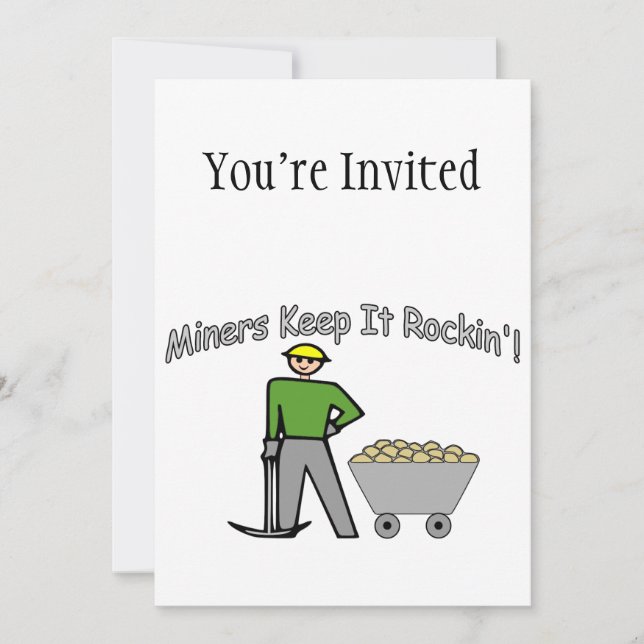 Miners Keep It Rockin Invitation (Front)