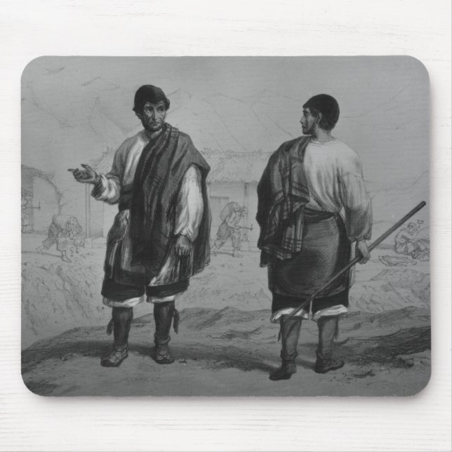 Miners of Chile, engraved by F. Lehnert Mouse Pad (Front)