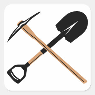 Miners Tools Square Sticker