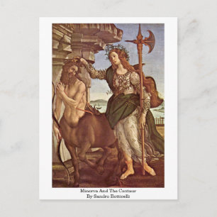 Minerva And The Centaur By Sandro Botticelli Postcard