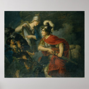 Minerva Showing her Envy in the Polished Shield Poster