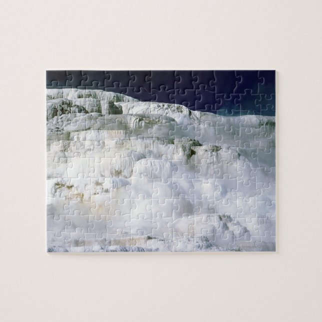 Minerva Terrace in Yellowstone National Park Jigsaw Puzzle (Horizontal)
