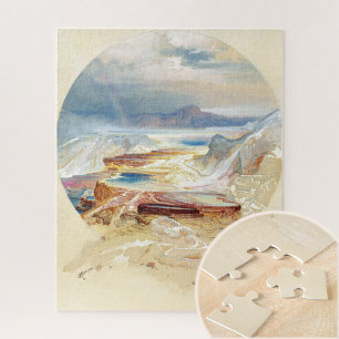 Minerva Terrace, Yellowstone  by Thomas Moran  Jigsaw Puzzle
