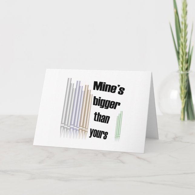 Mine's bigger than yours Christmas card (Front)
