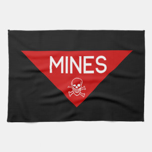 MINES SIGN SIGNAGE SYMBOL KITCHEN TOWEL