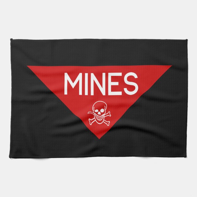 MINES SIGN | SIGNAGE | SYMBOL KITCHEN TOWEL (Horizontal)
