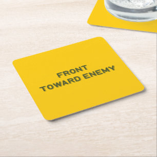 MINES SIGN SIGNAGE SYMBOL SQUARE PAPER COASTER