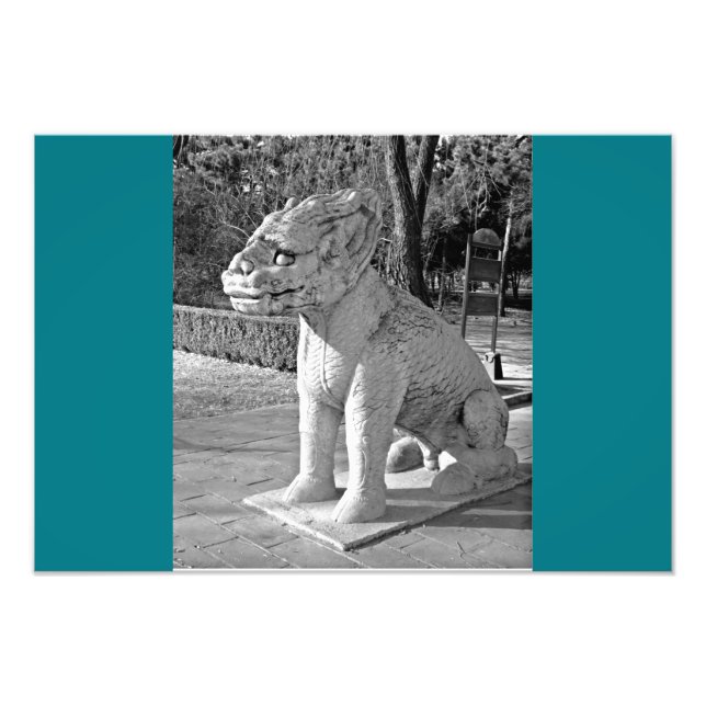 Ming Tombs Dragon B&W Photo Print (Front)