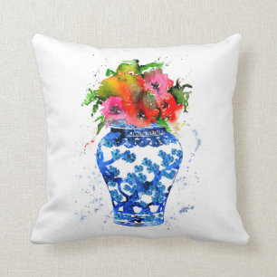 Ming Vase Throw Pillow