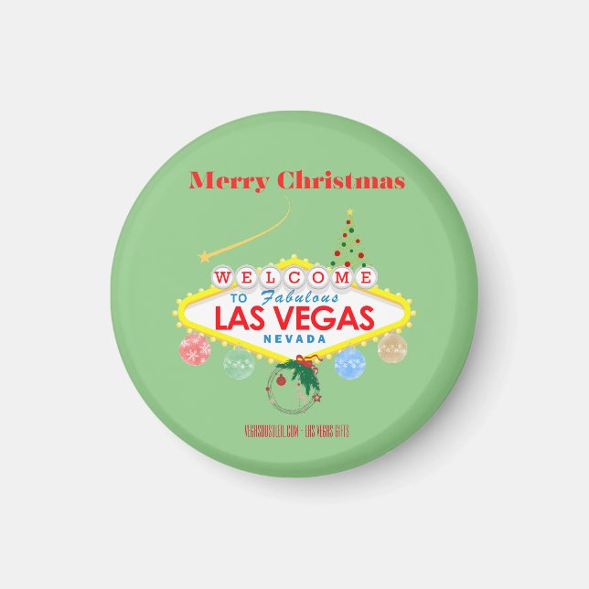 Mini aimant de Noël Las Vegas (Devant)