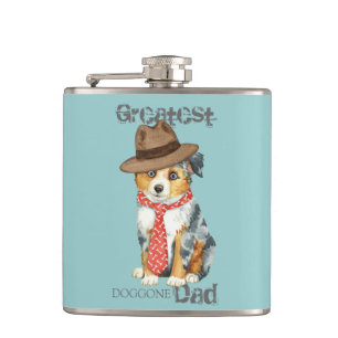 Mini American Shepherd Dad Hip Flask