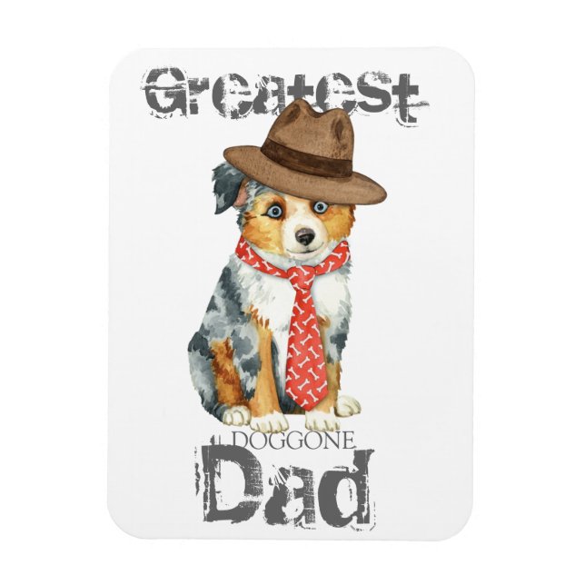 Mini American Shepherd Dad Magnet (Vertical)