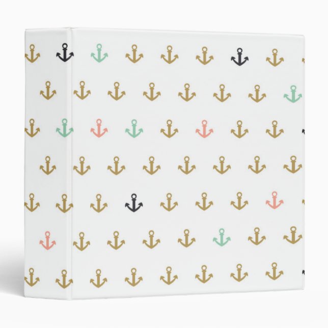 Mini Anchor Pattern Binder (Front/Spine)