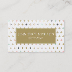 Mini Anchor Pattern Business Card