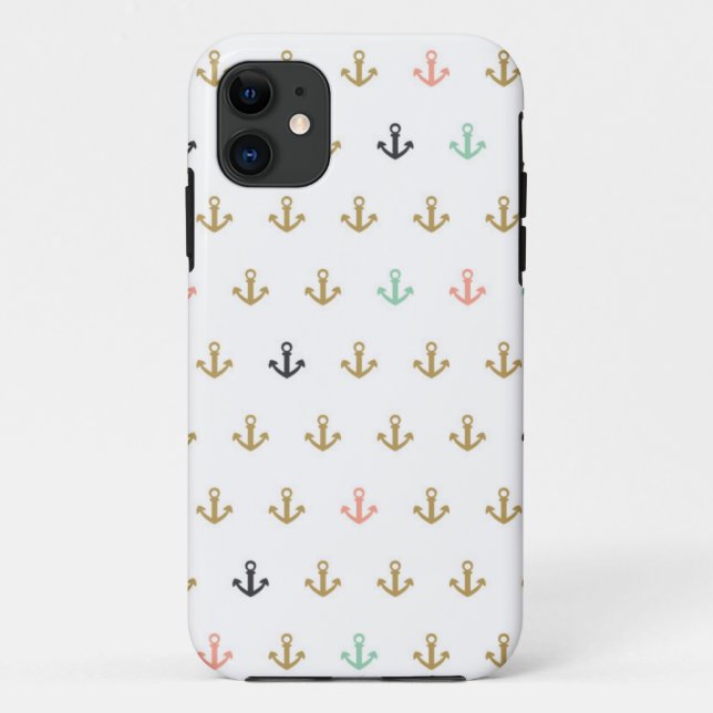 Mini Anchor Pattern Case-Mate iPhone Case (Back)