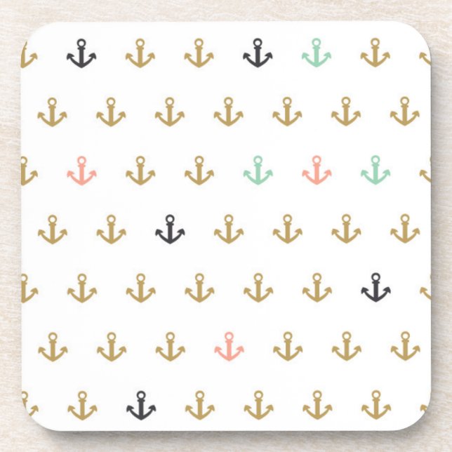 Mini Anchor Pattern Coaster (Front)