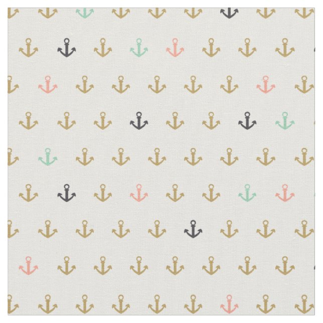 Mini Anchor Pattern Fabric (Close Up)