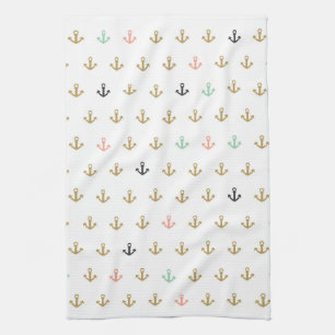 Mini Anchor Pattern Kitchen Towel