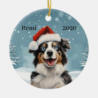 Mini Aussie 2 Ceramic Ornament