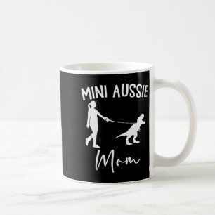Mini Aussie Mom Australian Shepherd Dog Dinosaur W Coffee Mug