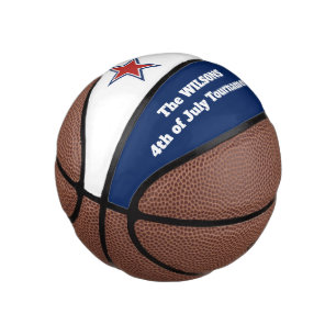 Mini Ballon De Basket 4 juillet personnalisé/Red Star