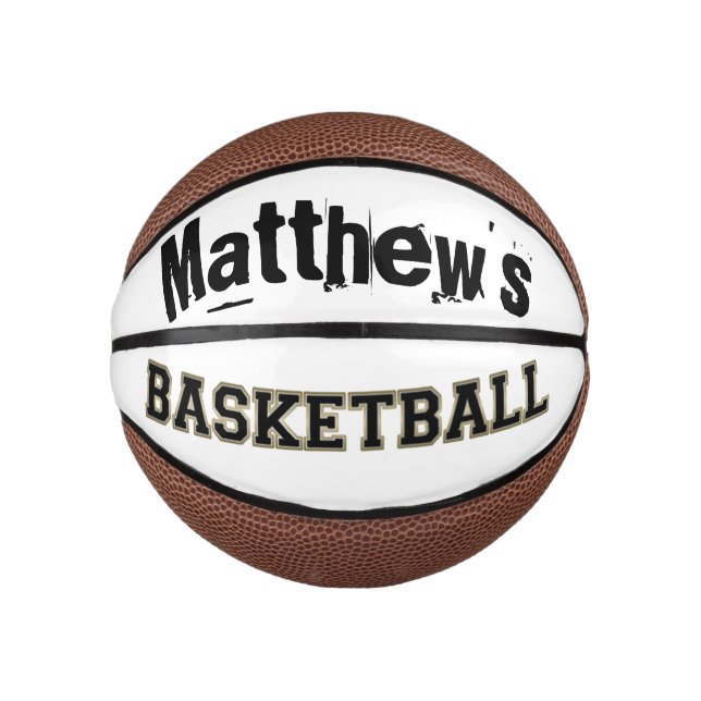 Mini Ballon De Basket Ajouter Votre Nom Enfants - Mini Basketball Person (Devant)