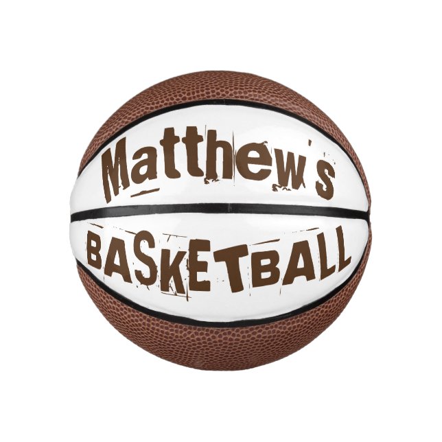 Mini Ballon De Basket Ajouter Votre Nom Enfants - Mini Basketball Person (Devant)