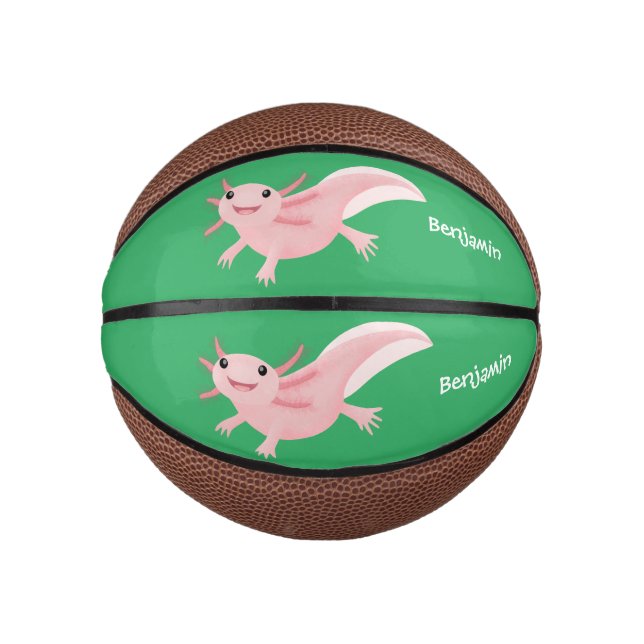 Mini Ballon De Basket axolotl rose pâle (Devant)