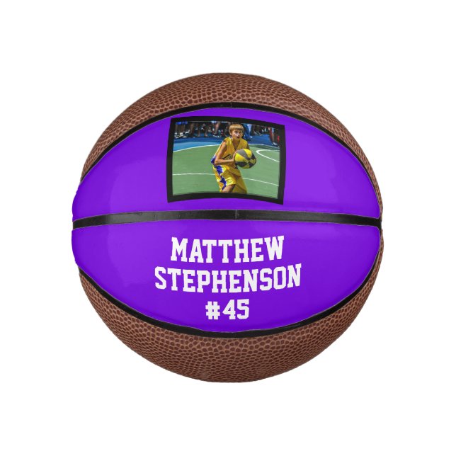 Mini Ballon De Basket Balle de basket-ball violette (Devant)