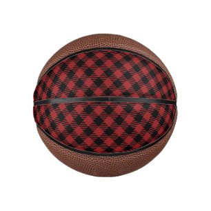 Mini Ballon De Basket Beau Noël Rouge Buffalo Plaid