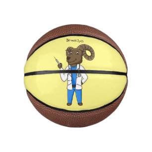 Mini Ballon De Basket Bighorn sheep doctor cartoon illustration