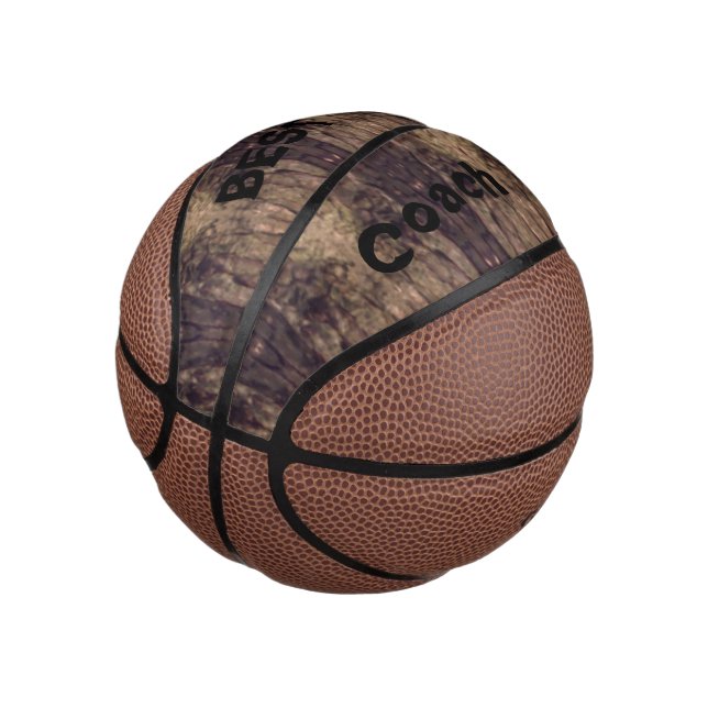 Mini Ballon De Basket Bois foncé  (Incliné)