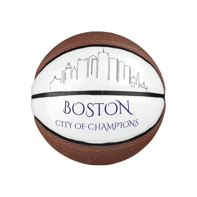 Mini Ballon De Basket Boston City of Champions Basketball (Devant)