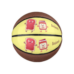 Mini Ballon De Basket Caractères de dessins animés sur le pain et la con