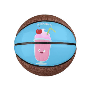 Mini Ballon De Basket Caricature de crème glacée de fraise mignonne