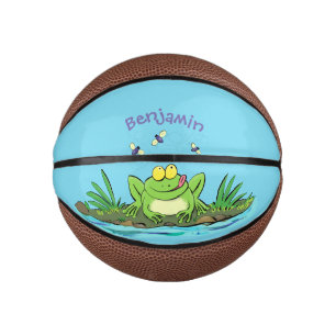 Mini Ballon De Basket Caricature de grenouille vert mignon