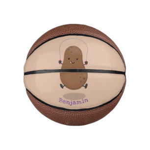 Mini Ballon De Basket Caricature de la corde de saut de pomme de terre t