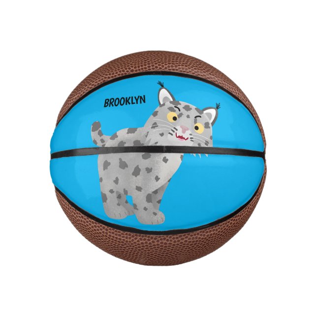 Mini Ballon De Basket Caricature de lynx de lynx de lynx (Devant)