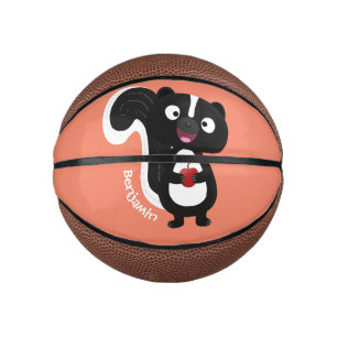 Mini Ballon De Basket Caricature de skunk jote happy