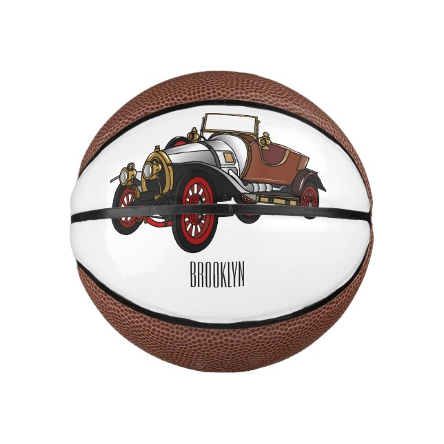 Mini Ballon De Basket Caricature de voiture classique 1920 (Devant)