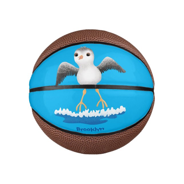 Mini Ballon De Basket Caricature en bécasseau mignon (Devant)