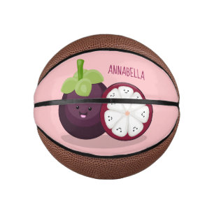 Mini Ballon De Basket Caricature mignonne mauve mangouste