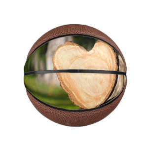 Mini Ballon De Basket coeur en bois